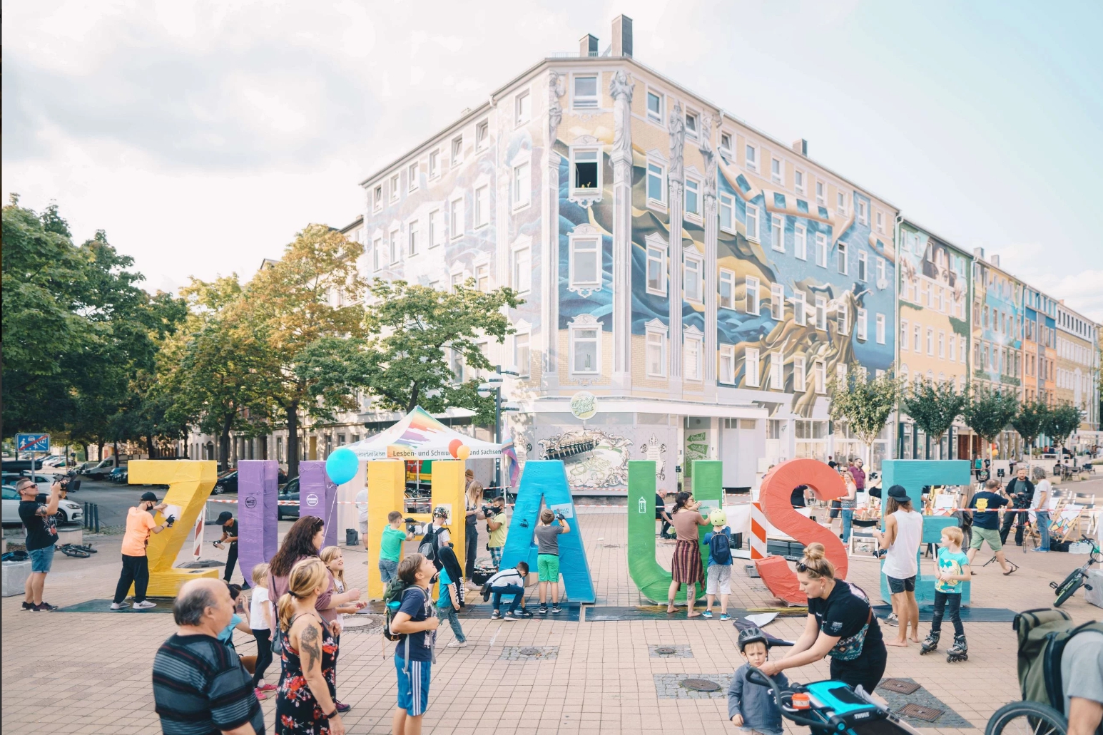 C the Unseen - in Chemnitz ist immer was los, wie hier auf dem Brühl.