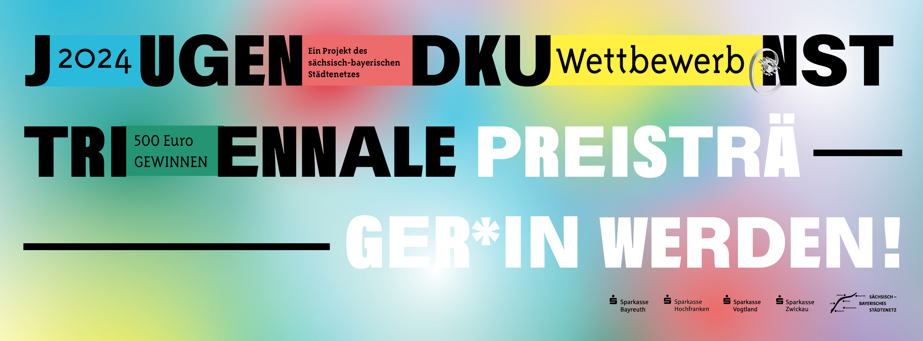 Banner zur JugendKunstTriennale 2024