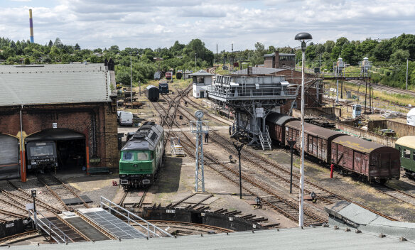 Deutschlands größtes Eisenbahnmuseum am authentischen Ort des früheren Rangierbahnhofs mit Bahnbetriebswerk in Chemnitz-Hilbersdorf 