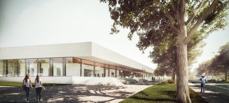 Schwimmsportkomplex Bernsdorf - Visualisierung Außenansicht