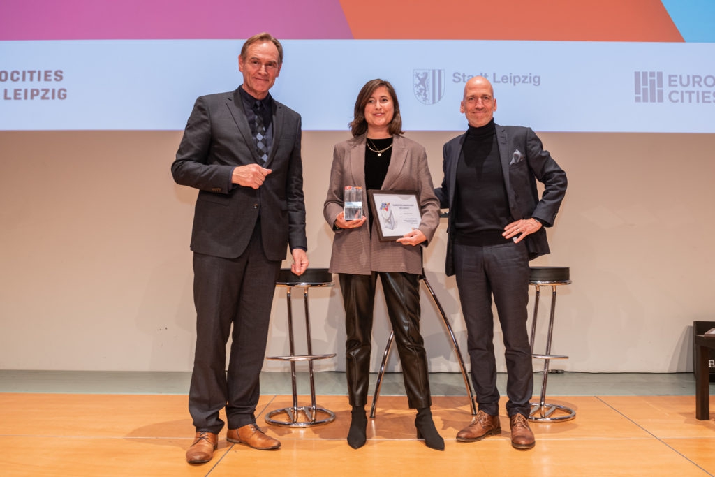 Mayor of Leipzig Burkhard Jung with the prizewinners from Nice