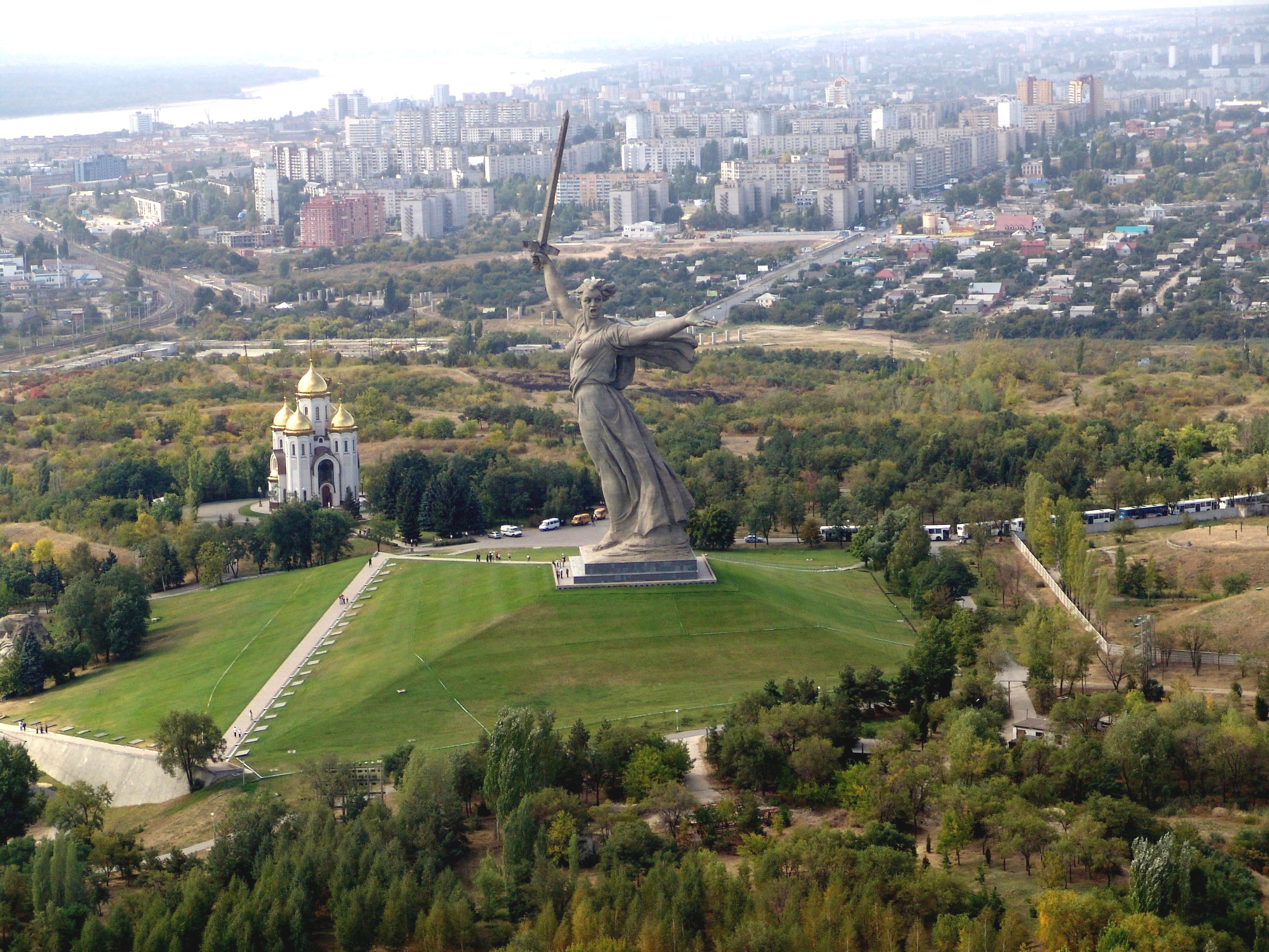 Wolgograd, die Monumentalstatue 