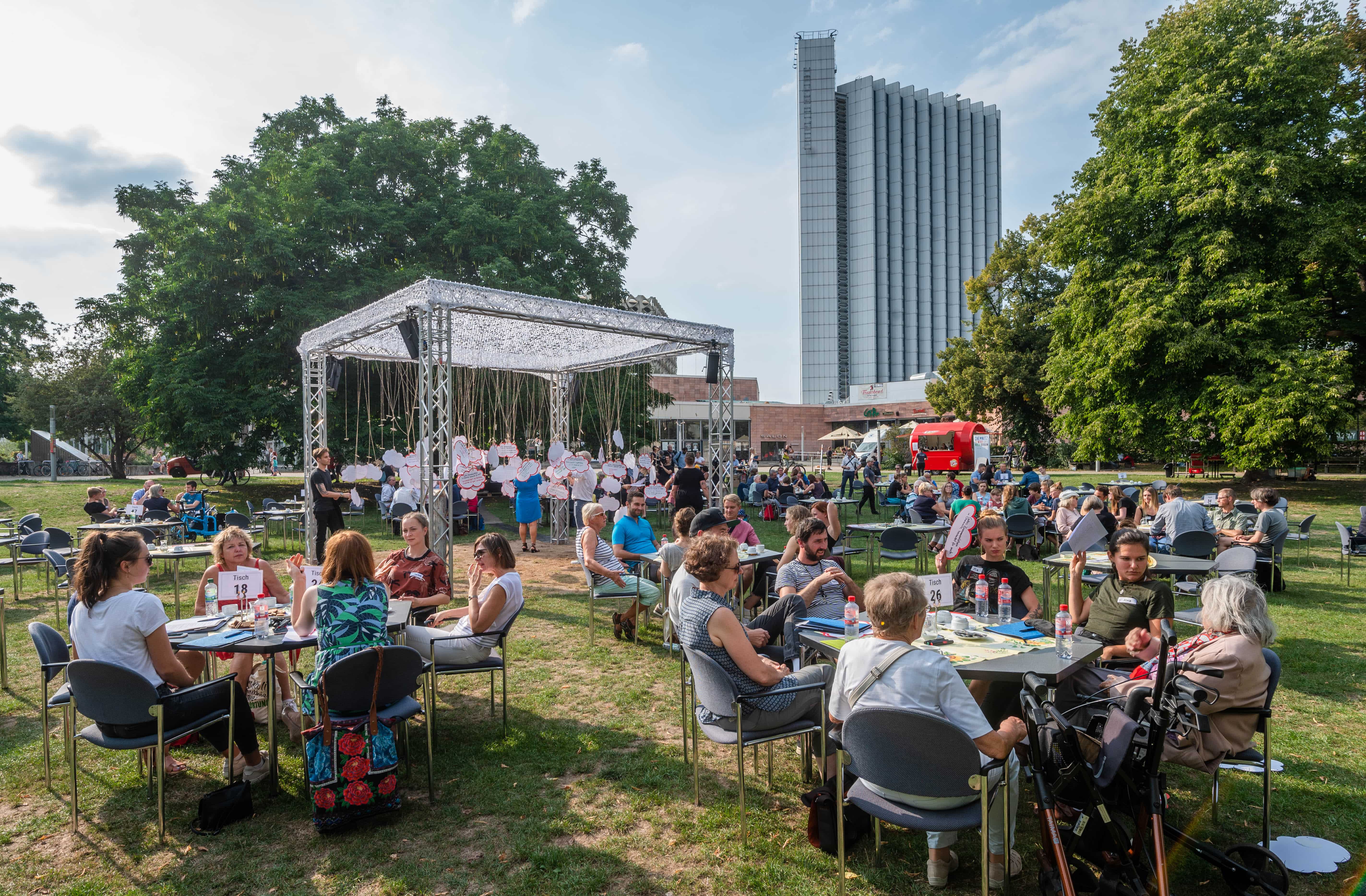 Stadthallenpark in der Chemnitzer Innenstadt