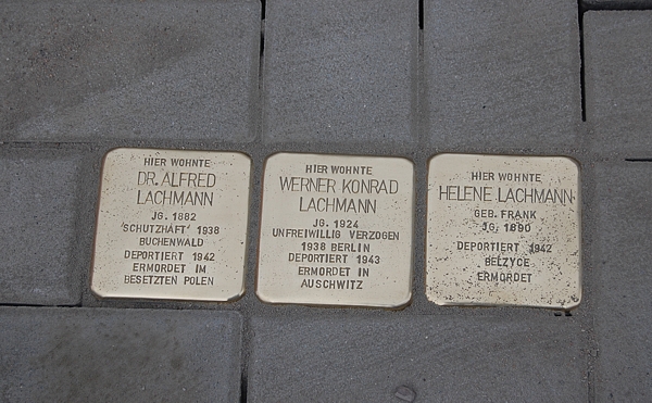 Stolpersteine Familie Lachmann