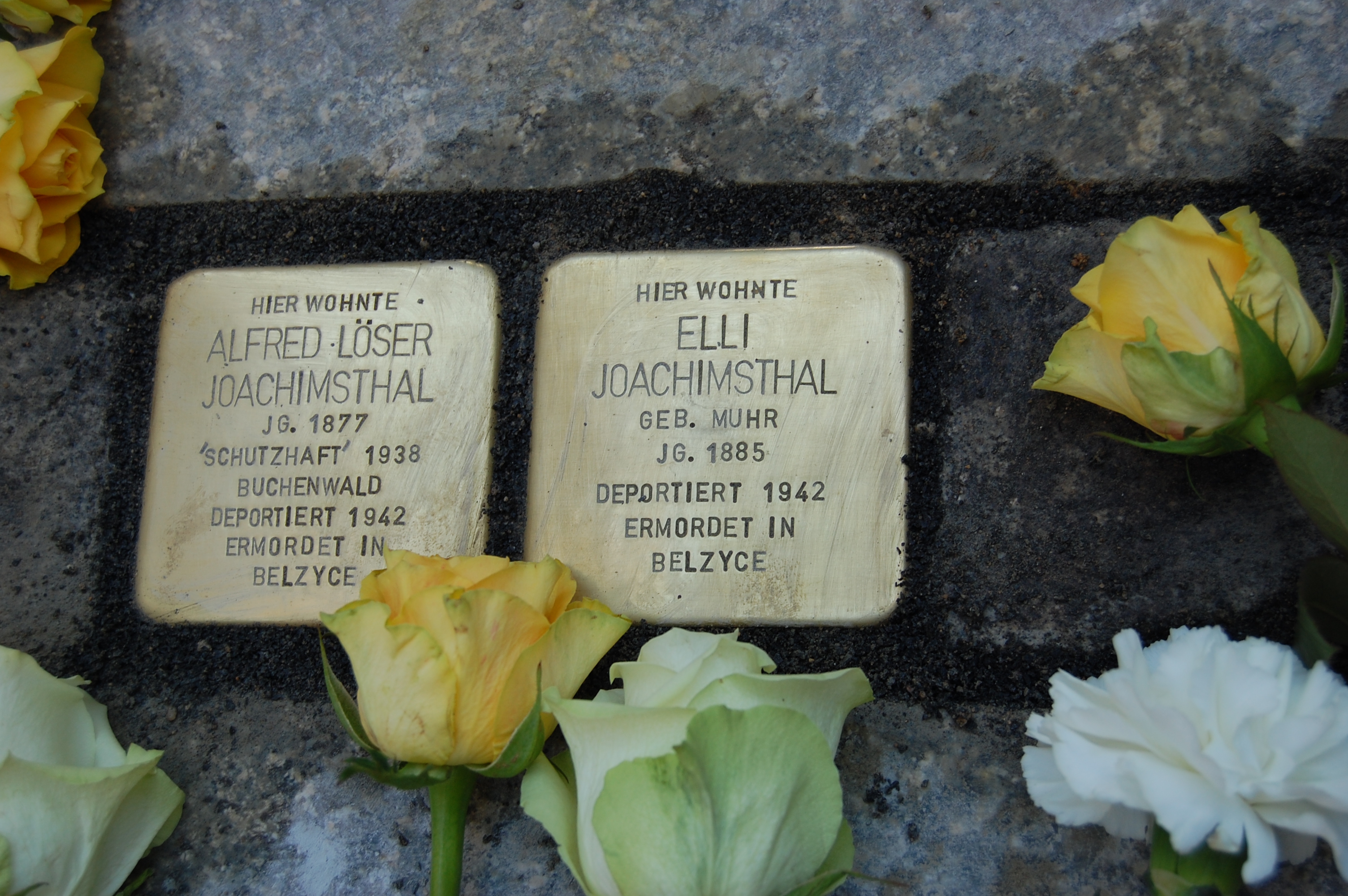 Stolperstein der Familie Joachimsthal