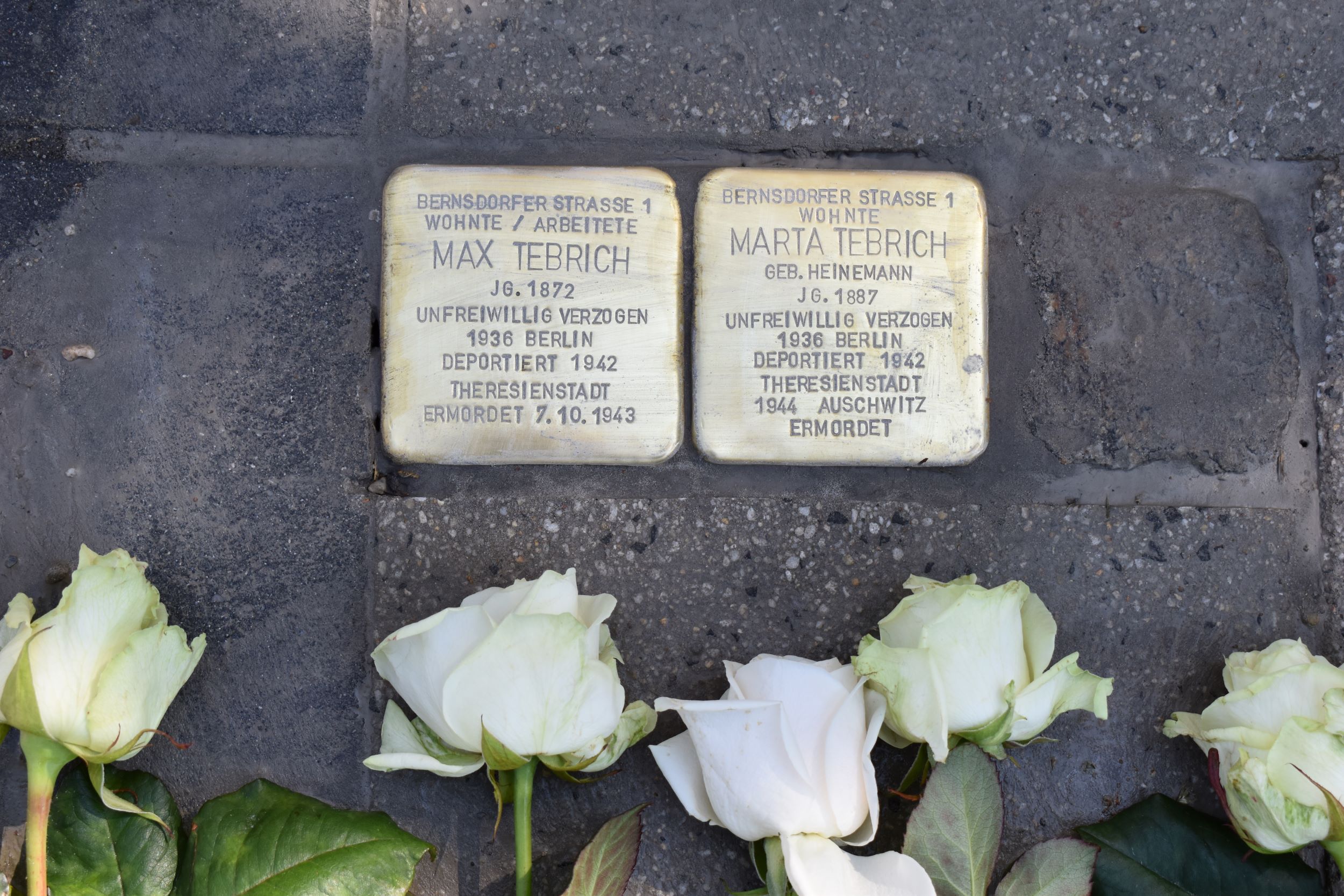 Stolpersteine für Max und Marta Tebrich