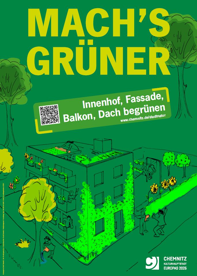 City Light Plakat "MACH`S GRÜNER"