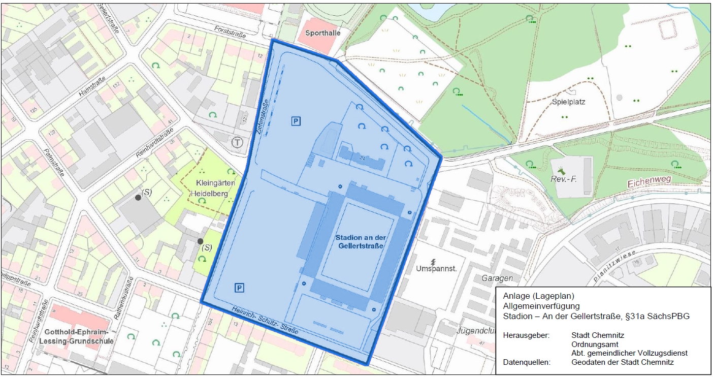 Anlage zur Allgemeinverfügung vom 10. Oktober 2024 - Lageplan