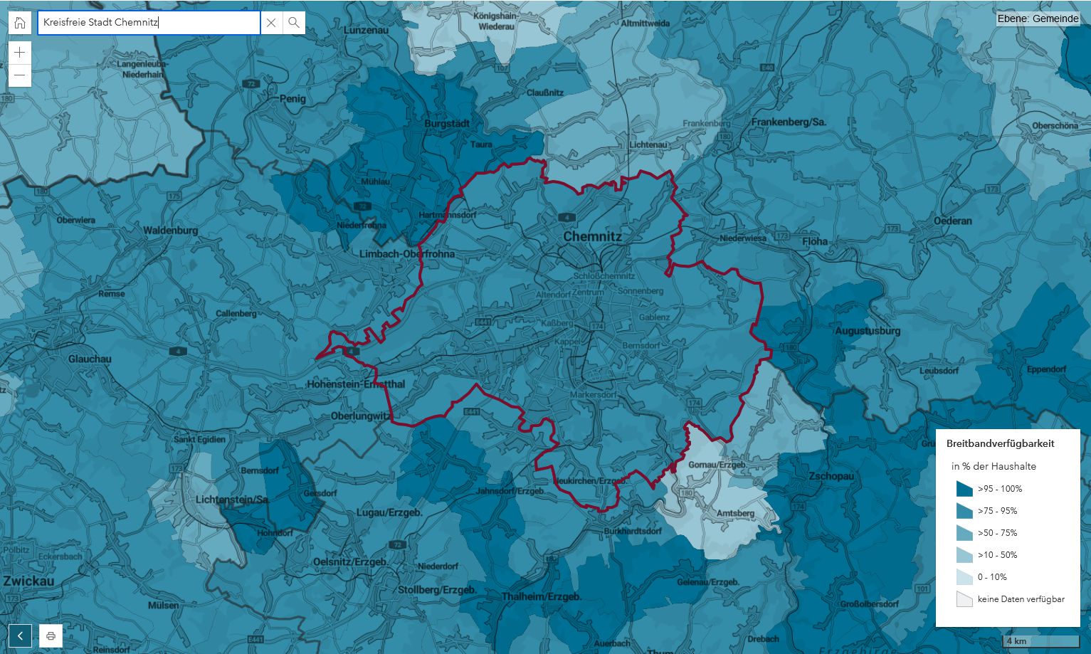 Breitbandatlas des BMVI (Screenshot)