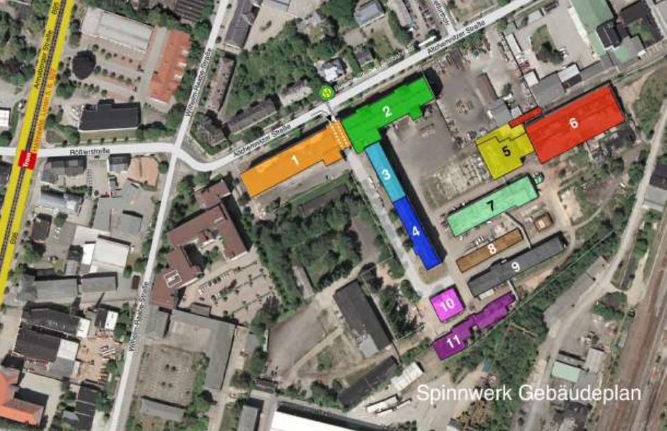 Gebäudeplan der Eigentümergesellschaft Spinnwerk