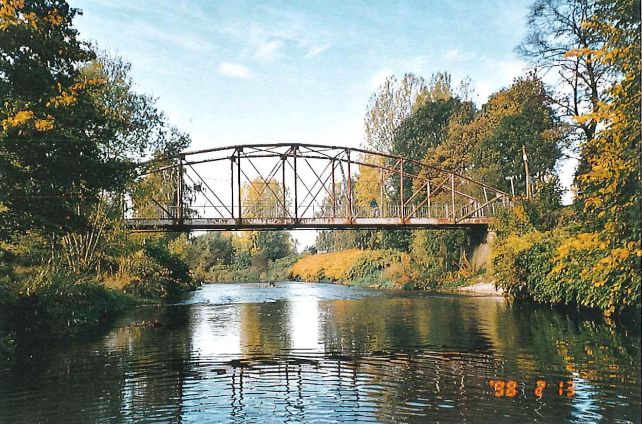 Historische Aufnahme der Brücke über die Chemnitz