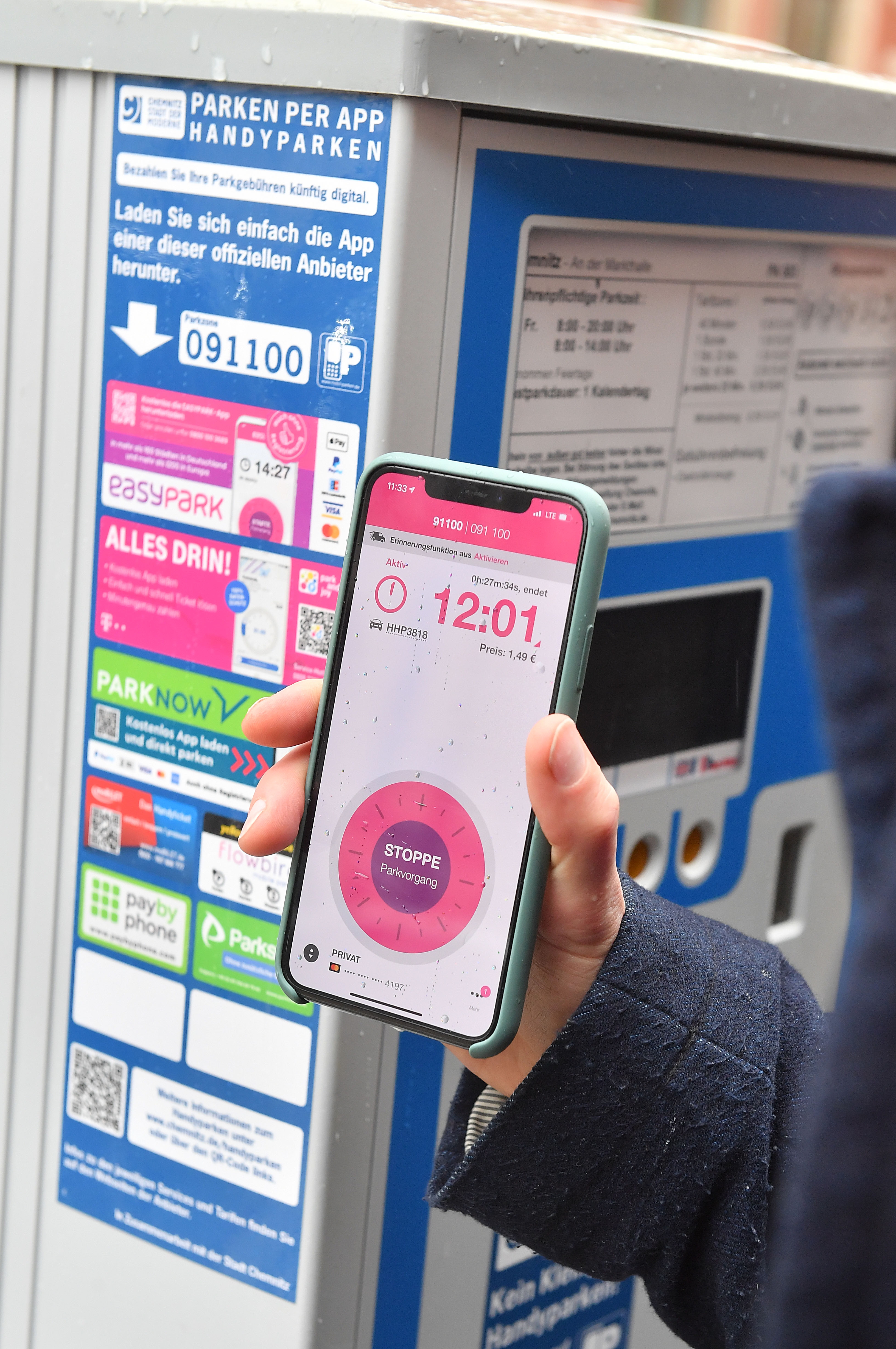 Beim Parken mit dem Smartphone bezahlen geht nun auch in Chemnitz